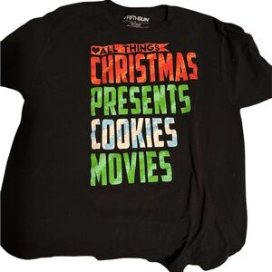 Fifth Sun Black Christmas Graphic Tee